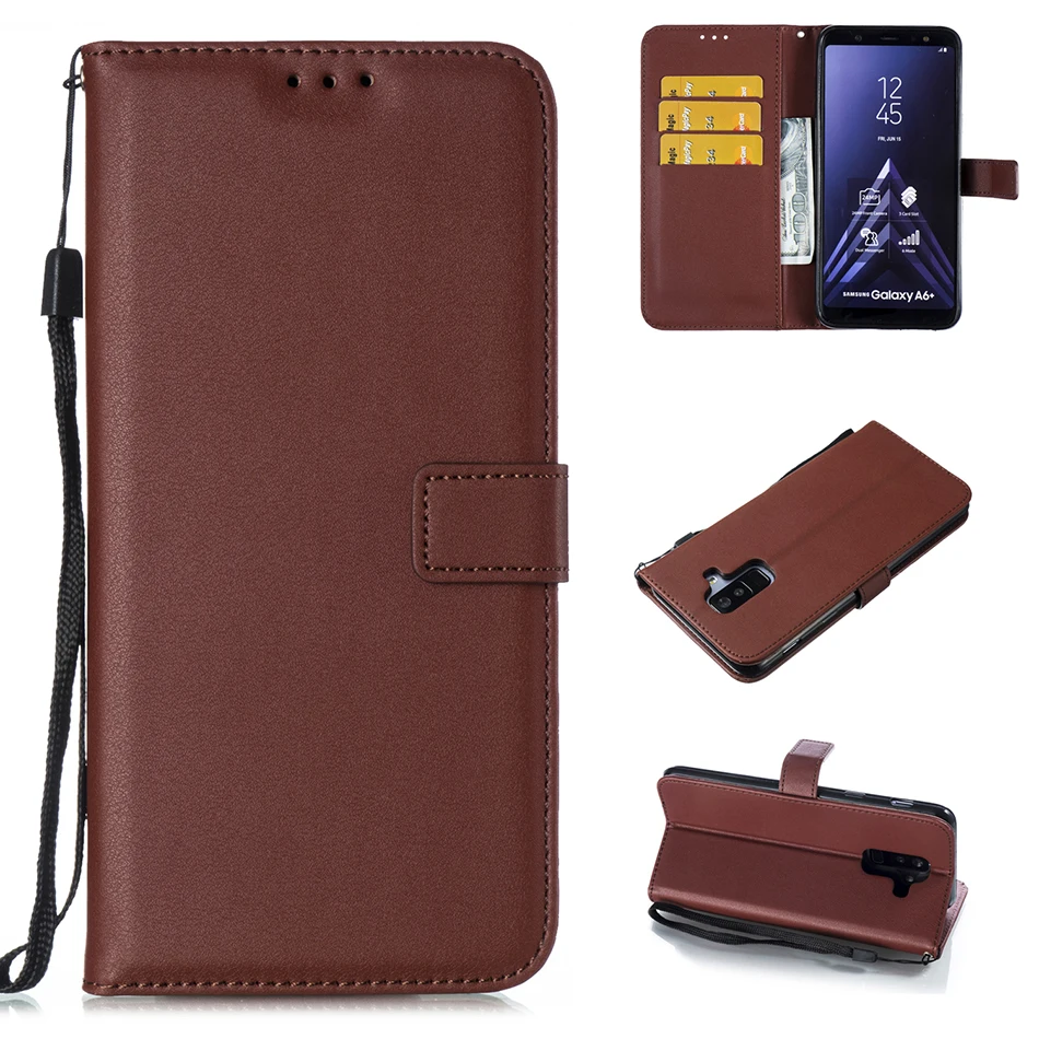 Кожаный чехол-бумажник для Samsung Galaxy Xcover4 G390F A9 A7 A8 A6 J4 J6 Plus 2018 Core Prime G360 J7 | Мобильные