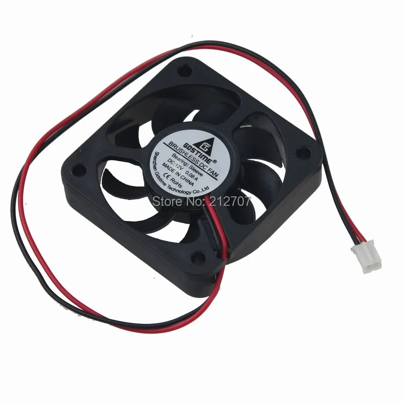 10 шт. Gdstime PH2.0 2Pin 9 лопастей DC 12V Бесщеточный Охлаждающий вентилятор 5010 50 мм 5 см 50x10
