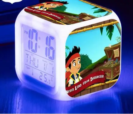 Пластиковые часы horloge digitale Jake и the Never Land Пираты светодиодный Будильник цифровые часы reloj despertador saat reveil