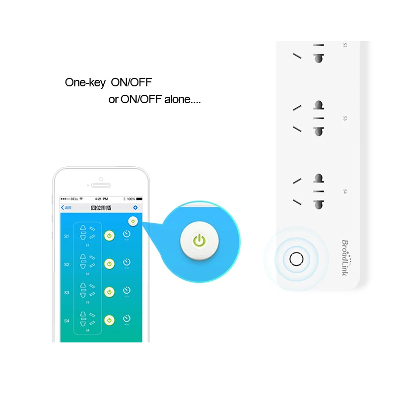 OriginalBroadlink MP1 умная полоса питания 10A WIFI Пульт дистанционного управления отдельно