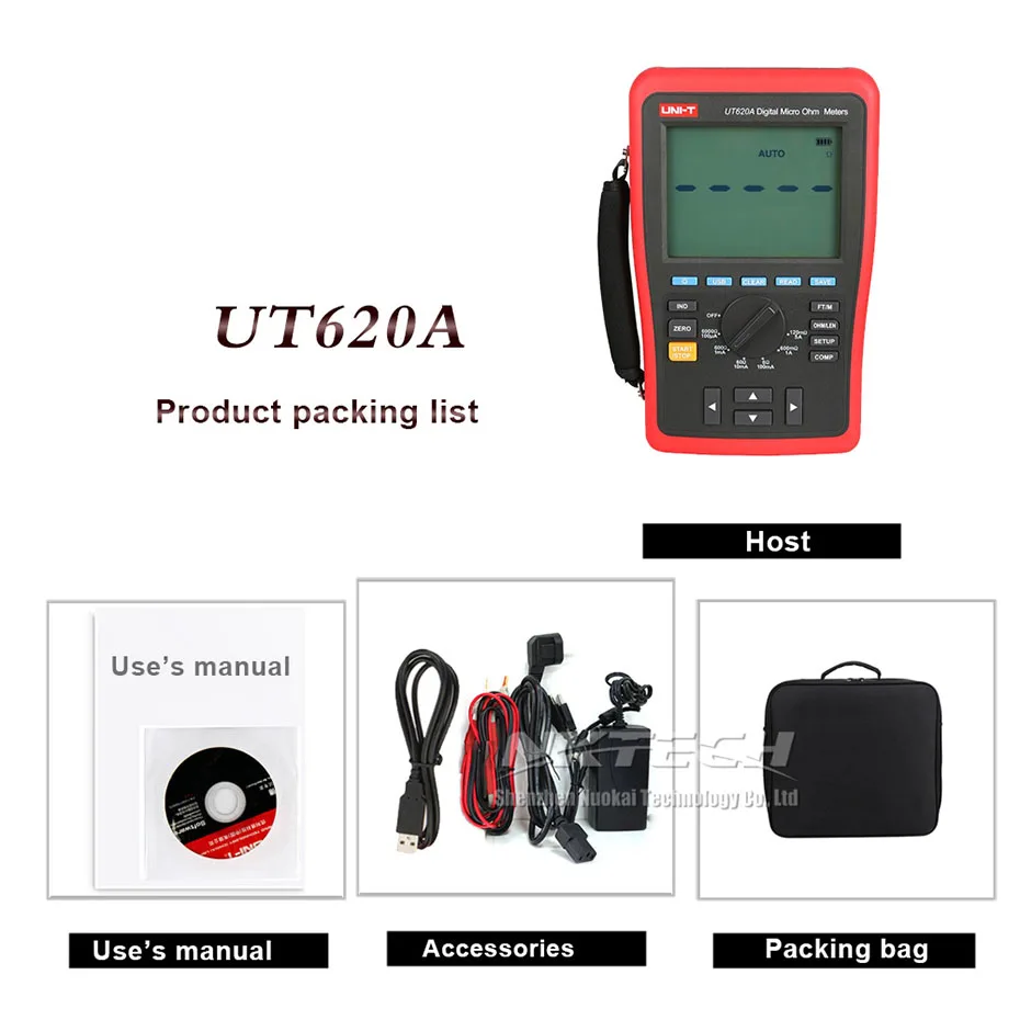 UNI T UT620A DC Цифровой Микро ом метр низкое сопротивление тестер 4 проводное