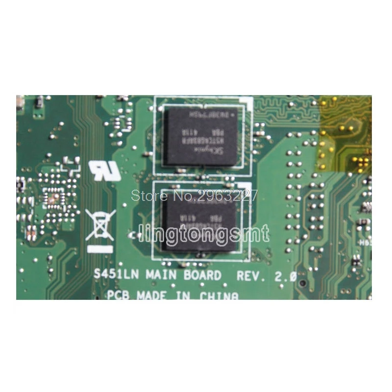 For Asus S451 S451L V451 V451L S451LN S451LB Laptop motherboard REV2.1 i7-4700u GT840M mainboard 60NB05D0-MB1211 100% tested | Компьютеры