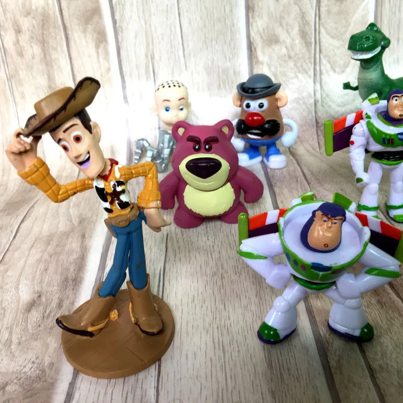 10 шт./лот Toy Story Рисунок Игрушки Вуди Базз Лайтер Джесси Рекс Мистер Картофельная