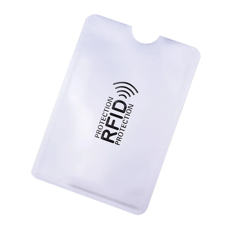 50 pc White Анти-сканирующий чехол для Карт RFID кошелек блокирующий ридер замок банк алюминиевый держатель для карт Id карта чехол Защита металлическая коробка для кредитных карт - Цвет: 50 pc White