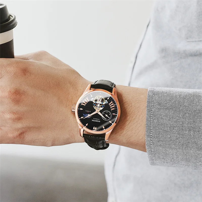OCHSTIN мужские часы Tourbillon автоматические механические лучшие брендовые Роскошные