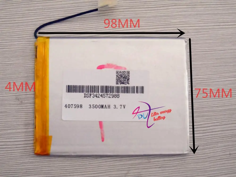 Лучший бренд батареи 407598 новый аккумулятор 3500mAH литий-ионный планшетный ПК для 7 8
