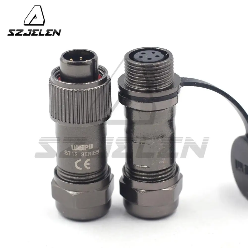 WEIPU ST12series 2 3 4 5 6 7 9pin металлический водонепроницаемый разъем вилки и розетки IP68