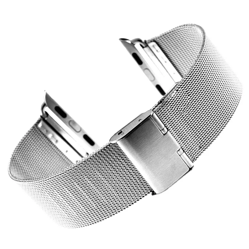 38 мм 42 Серебряный ремешок для наручных часов из нержавеющей стали Apple Watch с
