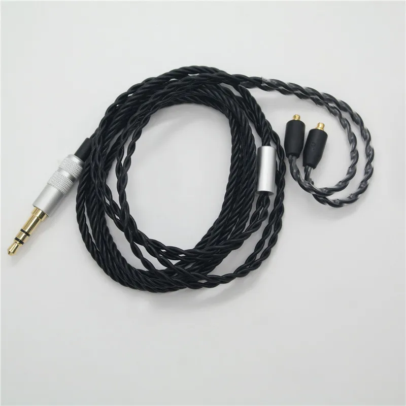 Новинка 4-жильный витой кабель MMCX для наушников Shure SE215 UE900 SE315 SE535 SE846 T1 t2гарнитура и