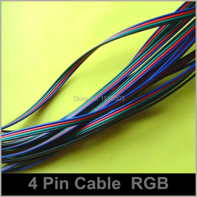 100-метровый RGB провод луженая медь 4 Pin AWG 22 изолированный ПВХ удлинитель
