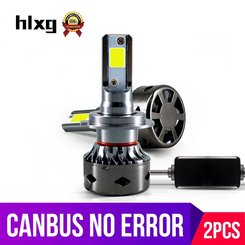 HLXG 2 шт. 12000LM H11 H1 H4 светодиодный H7 Canbus без ошибок автомобиля лампы для передних фар для автомобиля 6000 К 9005 светодиодный 9006 H8 автоматическое Противотуманные фары 12V