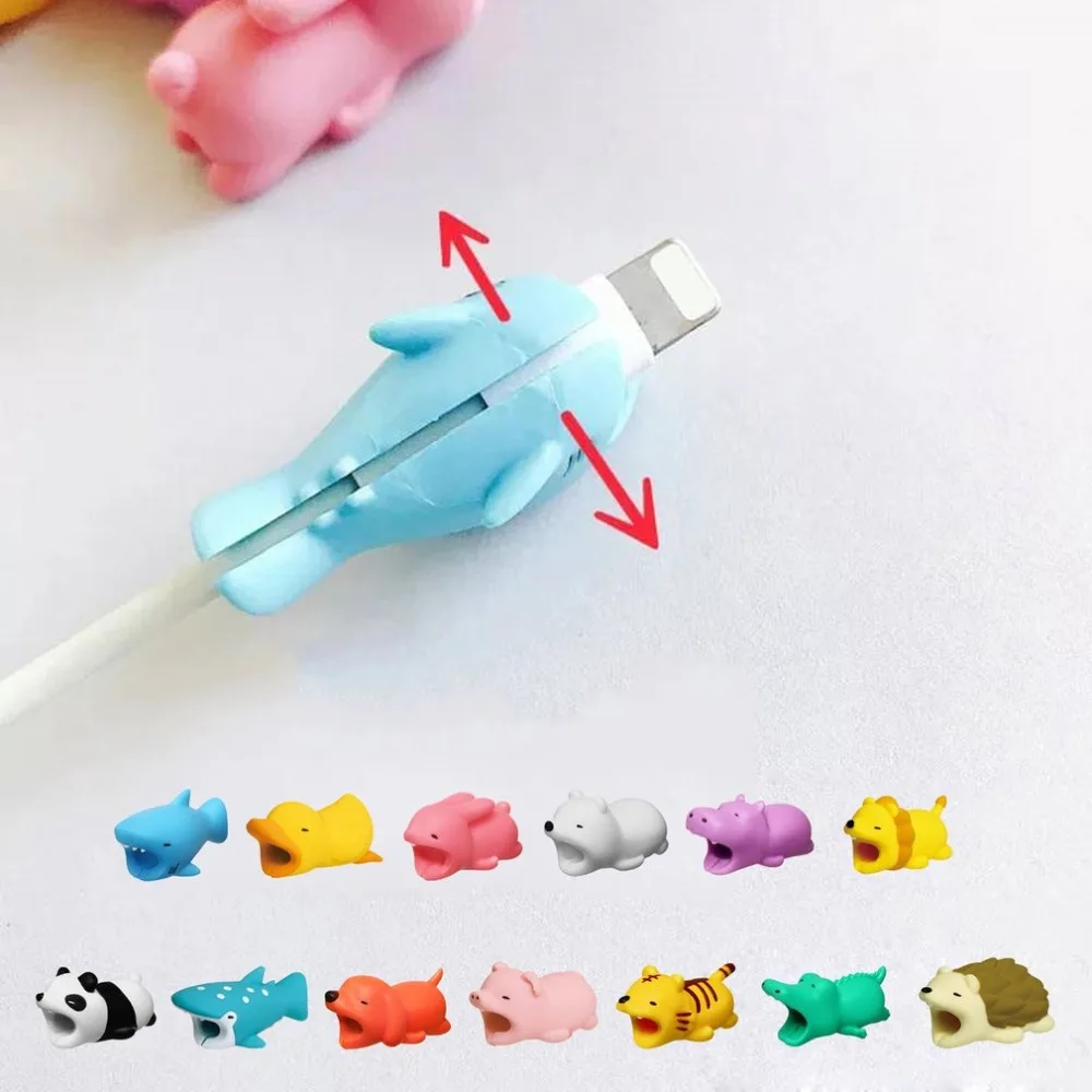 Мультяшный кабель протектор милые животные Анти-разрыв USB кабель для передачи данных протектор для наушников Защитный чехол кабель защитный чехол для кабеля