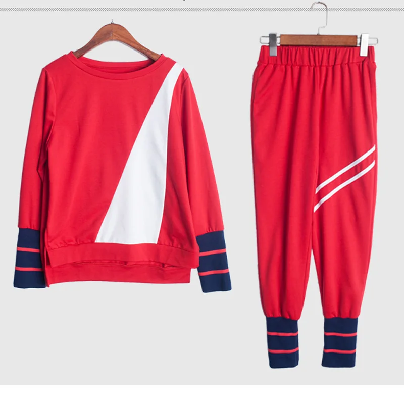 2018 women suits wear suit set elastic two-piece track sweatsuit fitness long sleeve pants fashional laday | Женская одежда