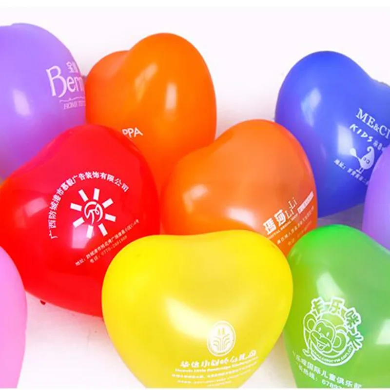 2 г пользовательские печатные рекламные воздушные шары матовые импортные в форме