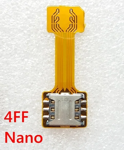 Двойной сим-карты удлинитель-адаптер с конвертером для 4FF Nano 3FF микро 2FF стандартную сим-карты из мягкой кожи кабель удлинитель для головок