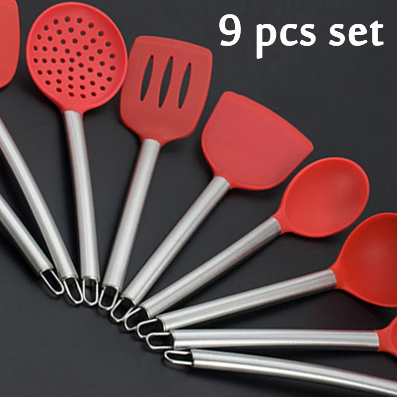9 шт./компл. силиконовые инструменты для приготовления пищи кухонная посуда