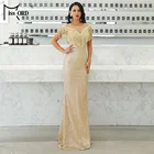 Missord 2021 для женщин пикантные с круглым вырезом Mesh латинский танец платья с кисточками; Женские сверкающие туфли платье Элегантное Длинное облегающее вечерние платье FT19008-1