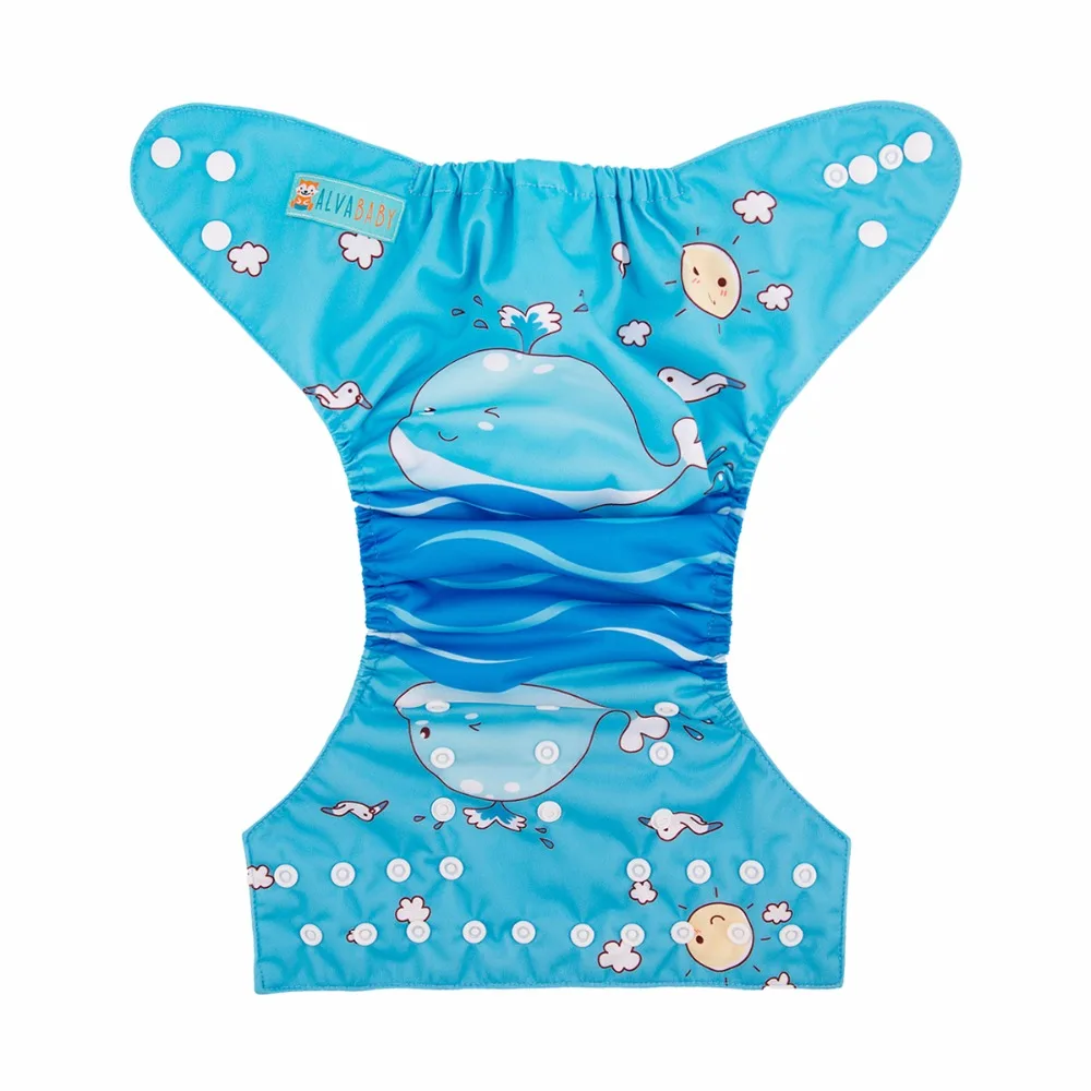 Новое поступление! Многоразовые водонепроницаемые тканевые подгузники Alvababy с 1