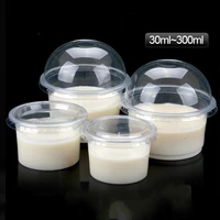 50pcs disposable plastic pudding cup with lid small containers dessert box wedding party birthday 123456810oz