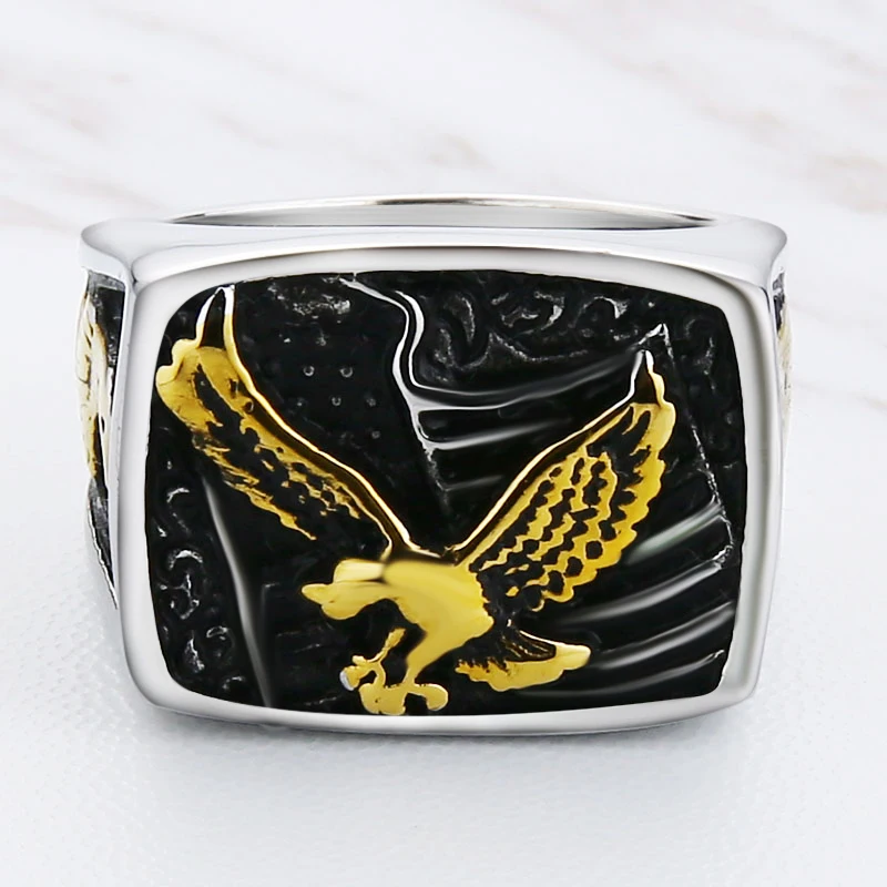 Новое поступление кольцо Valily серебристое черное из нержавеющей стали модное