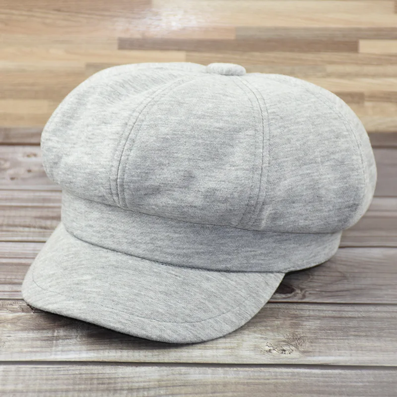 Женская кепка с маленькой головкой Модная хлопковая восьмиугольная женская