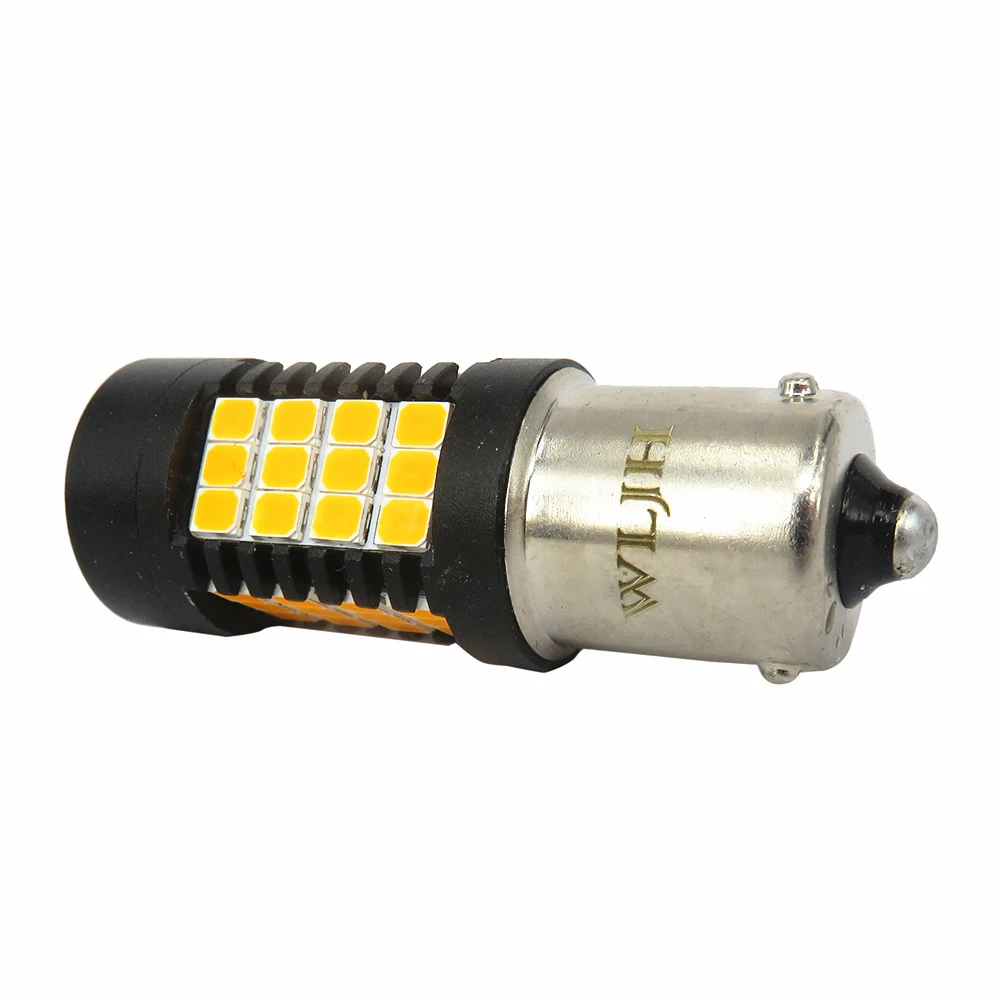 WLJH 2x Canbus Error Free BAU15S 7507 PY21W 1156PY светодиодный лампы автомобиля поворотника
