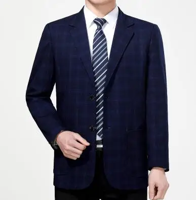 

Spring casual plaid suit mens terno masculino business quinquagenarian suits men blazer slim fit masculino outerwear plus size