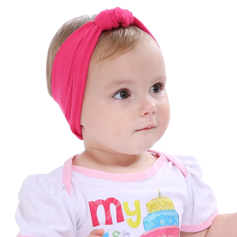

Nishine Knot Kids Children Headband Handmade Cotton Blend Knot Headwraps 1st Birthday Gift Newborn Photography Props