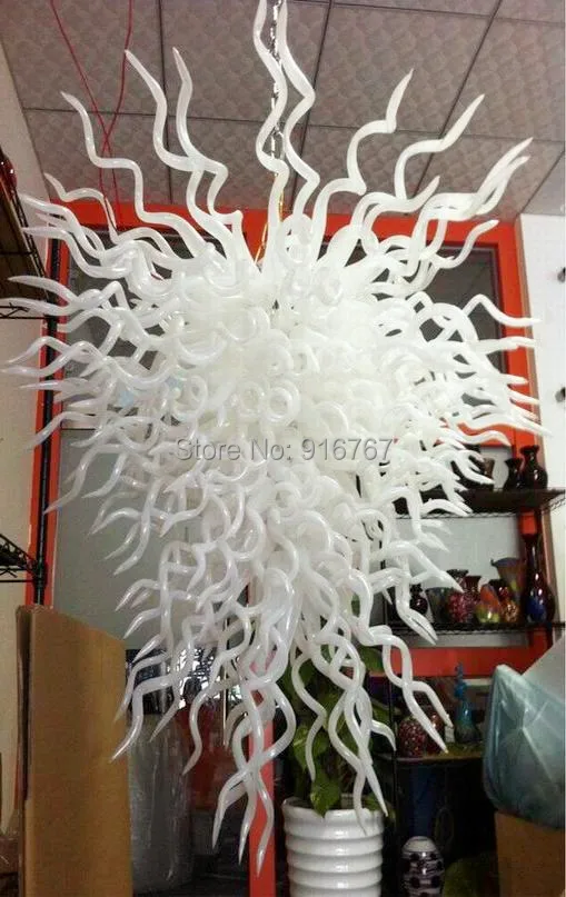 

Free Shipping White Chihuly Glass Chandelier Handmade Lamp