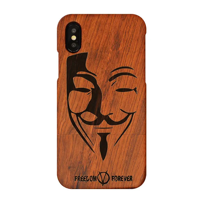 as picture Резной Тигр дракон роскошный деревянный чехол для телефона для Apple iPhone X XS Max XR 5 5S SE 6 6plus 6S 7 8 Plus Полный Деревянный чехол - Цвет: as picture