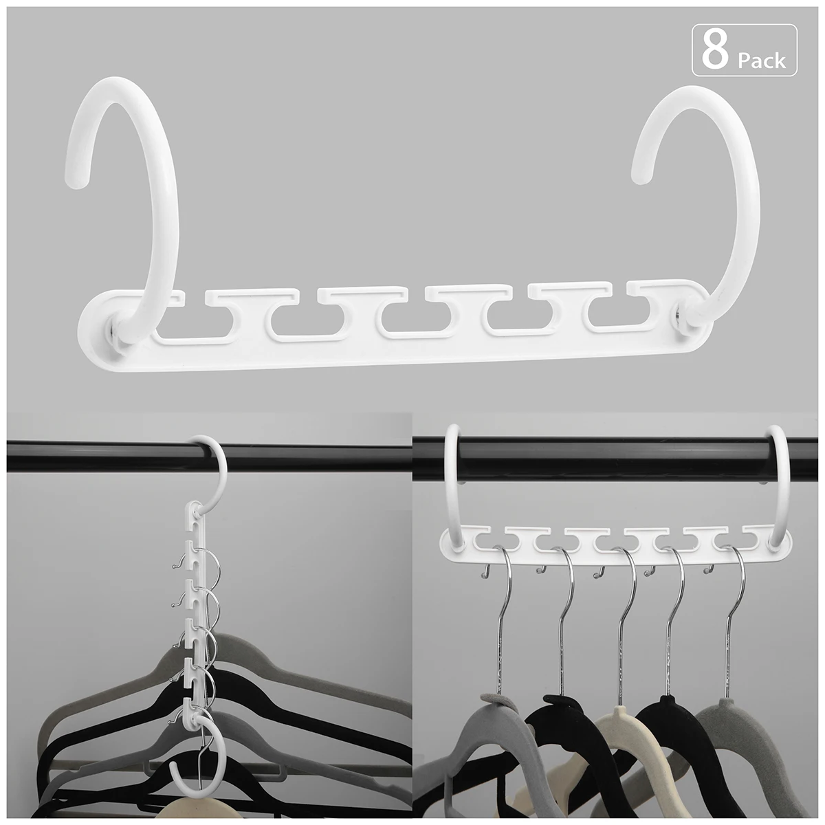 8 шт. вешалки для одежды держатель стеллажи хранения складные
