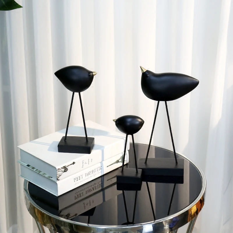 Европа творческий с птицами из смолы фигурки Бар Винтаж статуя home decor ремесел