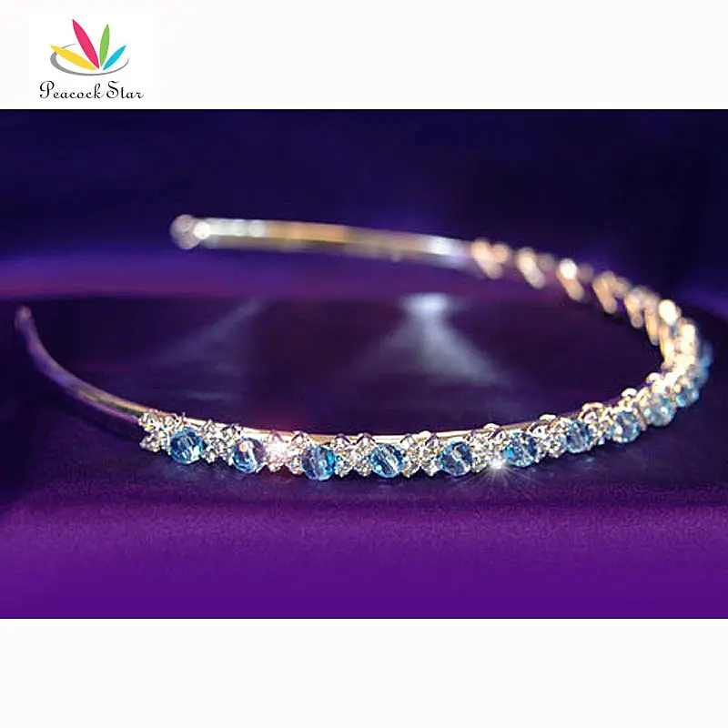 Павлин звезда подружки невесты Свадебная вечеринка Качество Синий Кристалл