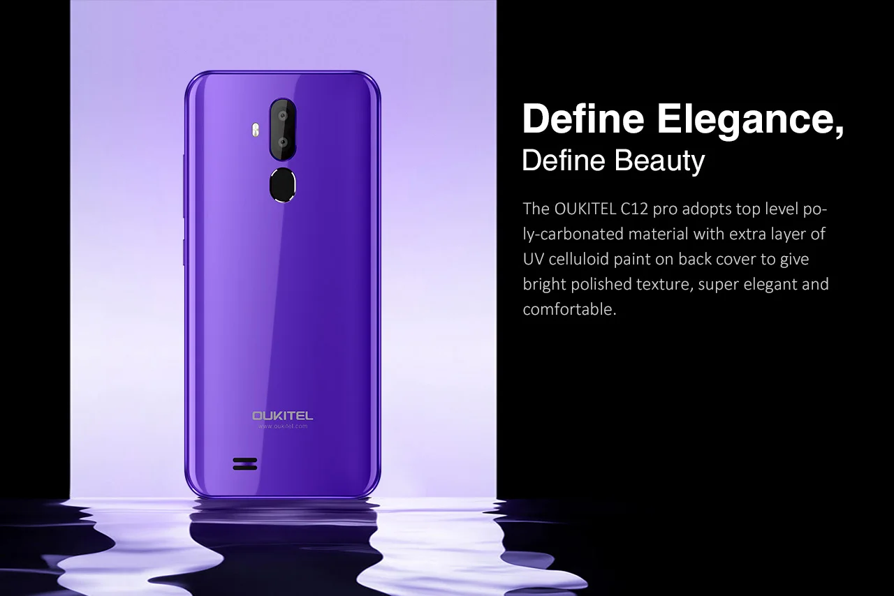 Oukitel C12 Pro 6,1" 19:9 2 Гб 16 Гб Смартфон Android 8,1 3300 мАч 8MP+ 5MP Face ID MT6739 четырехъядерный OTA отпечаток пальца мобильный телефон