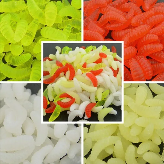 Приманка-личинка для рыбалки Мягкая приманка с запахом червей 50 шт. 2 см 0 4 г |