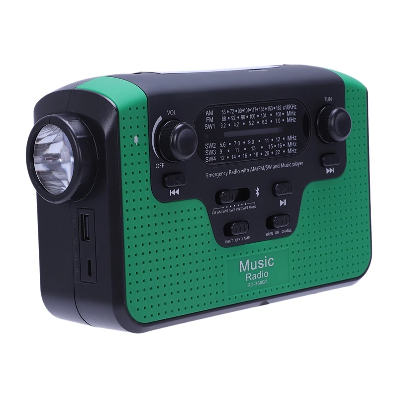 Портативное наружное радио Fm с Bluetooth Mp3 плеером ручной работы солнечное аварийное