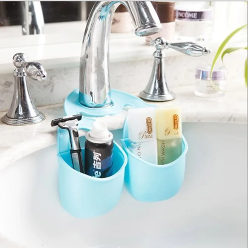 

1pc Creative kitchen organizer sink pockets multi-function bathroom shelves storage bathroom shelf sponge holder 8
