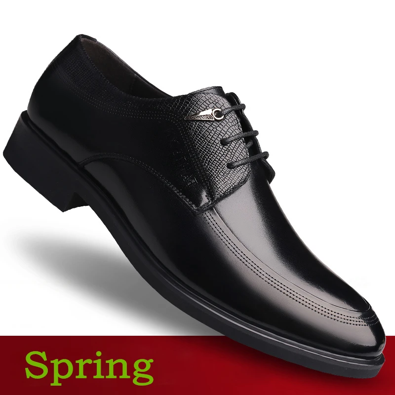 Spring Misalwa/45, 46; Мужские модельные туфли-оксфорды; сезон лето-весна; мужская обувь, увеличивающая рост; обувь для свадьбы, офиса, церемонии; обувь для джентльмена - Цвет: Spring