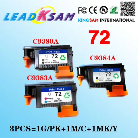 3x совместимый для hp72 печатающая головка C9380A C9383A C9384A для Designjet 2300/T610/T620/T770/T790/T1100/T1120 печатающая головка