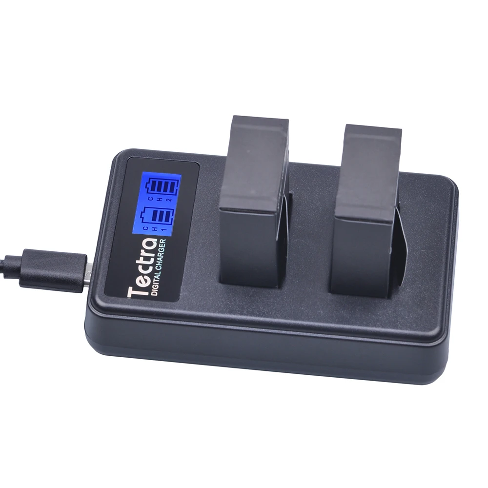 Tectra высококачественное быстрое зарядное устройство AHDBT 301 LCD USB двойное для GoPro Hero 3