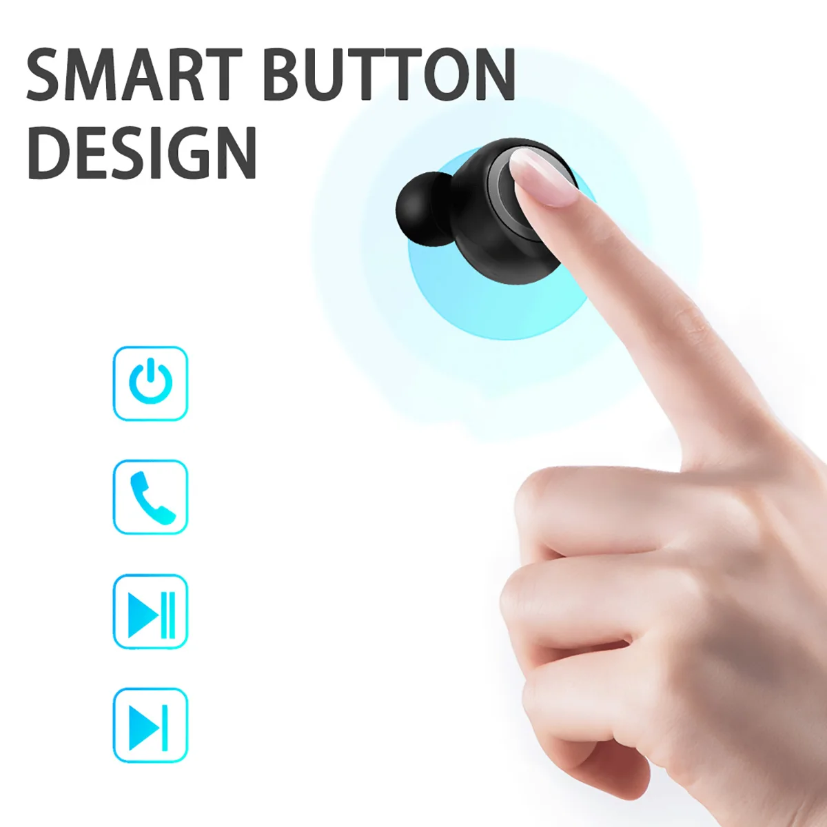 Беспроводная гарнитура Bluetooth5.0 с зарядным устройством микрофон спортивные