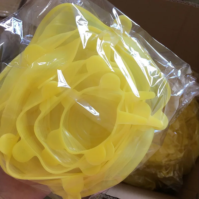 Yellow 6 шт./компл. Универсальный силиконовые крышки стрейч крышка всасывания Пособия по кулинарии кастрюля силиконовый чехол Пан крышкой разлива фиксаторы уход за кожей лица маска чаша крышка Кухня гаджеты 35 - Цвет: Yellow
