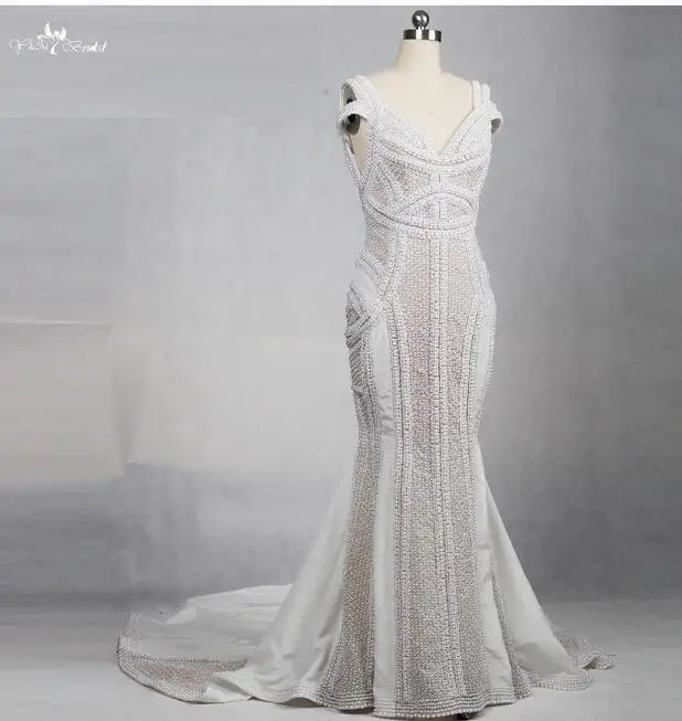 picture color RSW1163 Yiaibridal, высокое качество, для Африки, женское, тяжелое, расшитое бисером и жемчугом, сексуальное свадебное платье, Русалка, Vestidos De Noiva De Luxo - Цвет: picture color