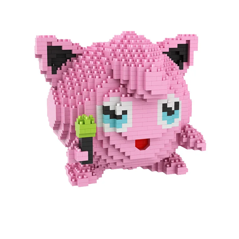 16.5cm Jigglypuff Большой размер Супер Марио Bros Луиджи Йоши Jigglypuff Snorlax блоки АНИМЕ DIY строительные игрушки модель игрушки детские подарки - Цвет: 16.5cm Jigglypuff