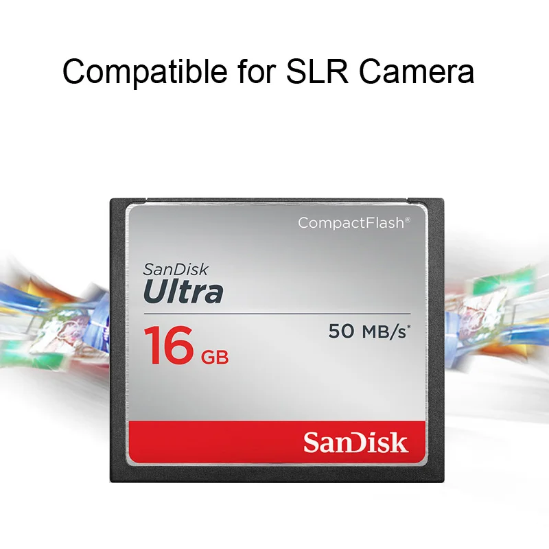 Оригинальная ультра компактная флеш-Карта sandisk, 8 ГБ, 16 ГБ, 32 ГБ, карта памяти CF до 50 Мбит/с, 4 K, Full HD, для цифровых зеркальных фотокамер, карта CF