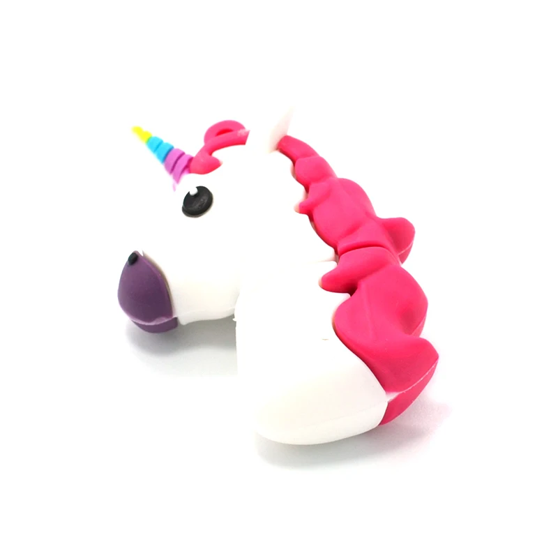 Новый стиль мультфильм белый единорог флэш накопитель реальной емкости Милая