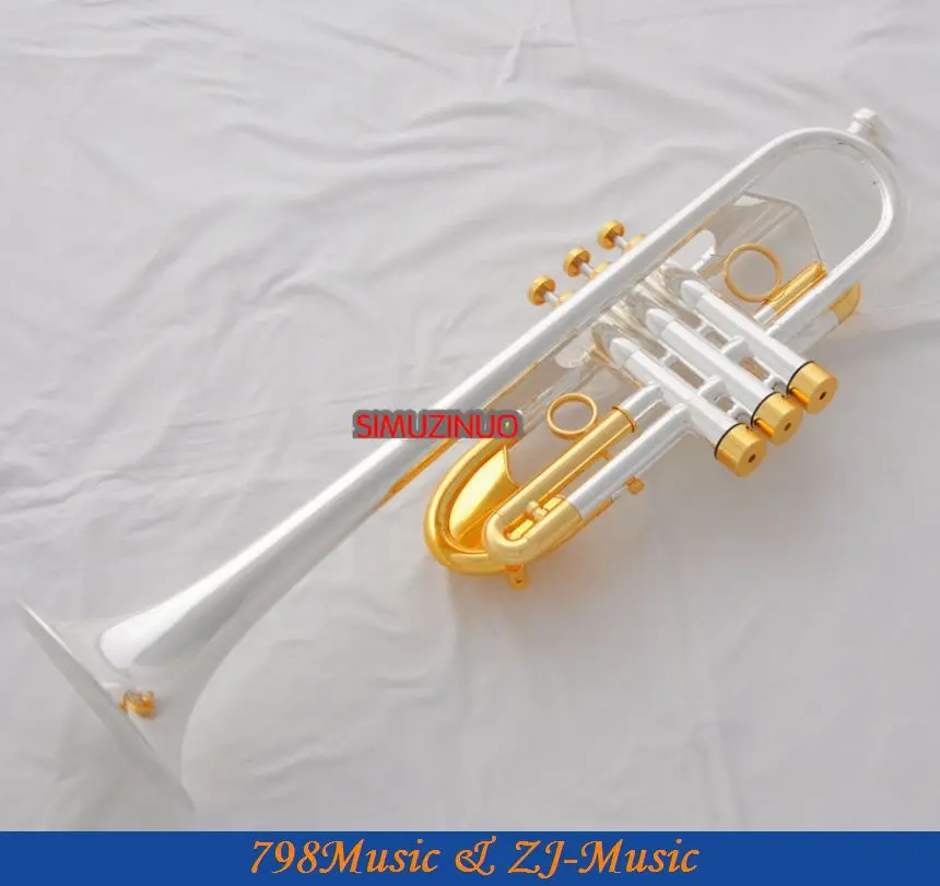 Профессиональный Тяжелый C Ключ труба Серебряный позолоченный гудок