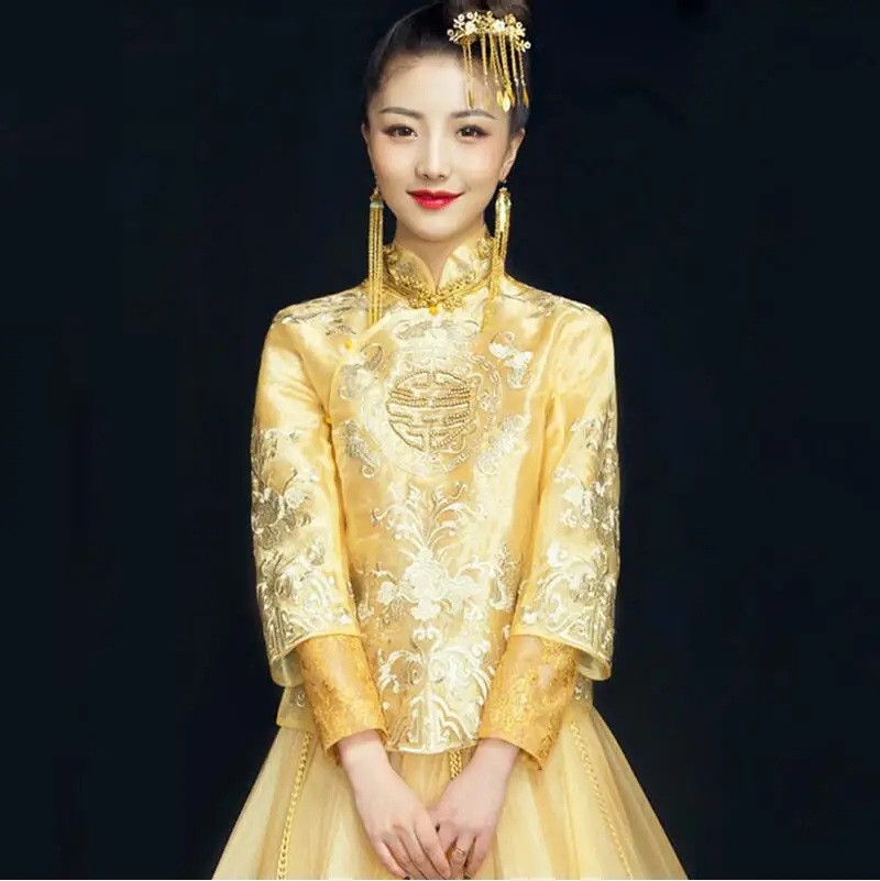 2018 г. лето осень особое модное китайское свадебное платье невесты женское