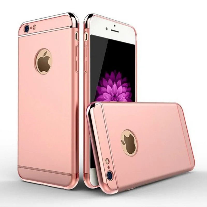 Для iphone 6s 7 case роскошный черный матовый жесткий 360 полная защита для 6 plus плюс