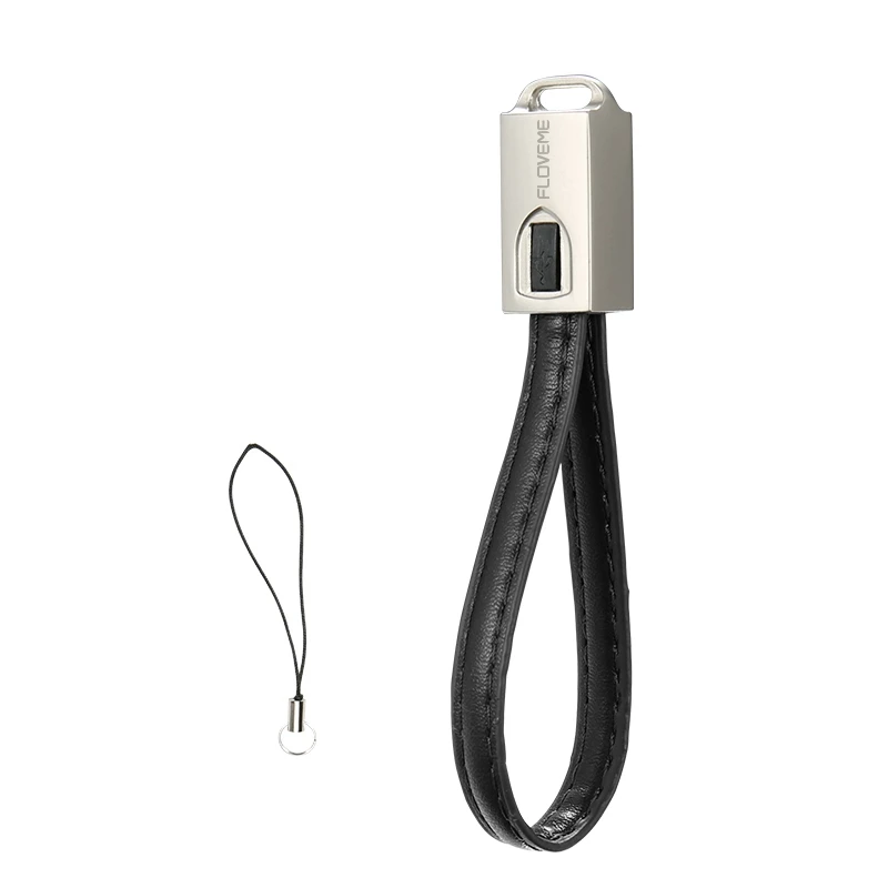 Balck Color FLOVEME Micro USB кабель для samsung Xiaomi Android брелок быстрое зарядное устройство кабель Micro USB шнур зарядка кабелей для мобильного телефона провод - Цвет: Balck Color